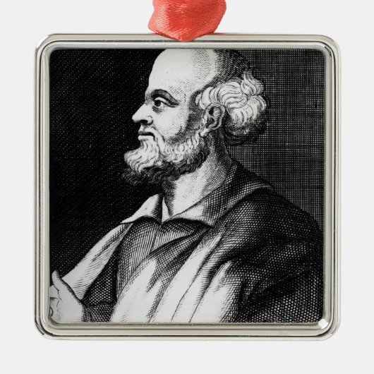 Epicurus, graviert von Johann Fredrich Schmidt Silbernes Ornament (Vorne)