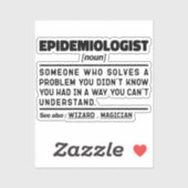 Epidemiologe Noun Funny Epidemiology Student Aufkleber (Blatt)