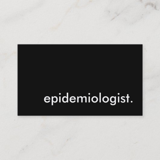 Epidemiologe. Visitenkarte (Vorderseite)