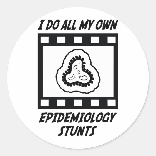 Epidemiologie Stunts Runder Aufkleber (Vorderseite)