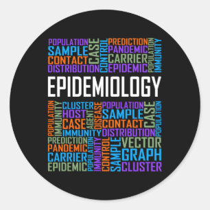 Epidemiologie Worte des Proud Epidemiologen Runder Aufkleber