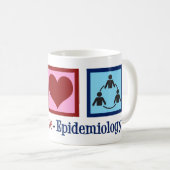 Epidemiologin Peace Liebe Epidemiology Kaffeetasse (VorderseiteRechts)
