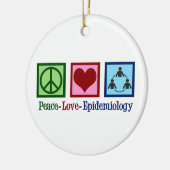 Epidemiologin Peace Liebe Epidemiology Keramik Ornament (Links)