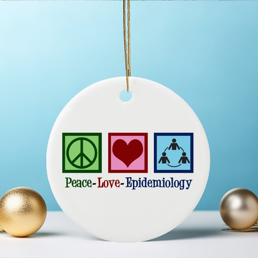Epidemiologin Peace Liebe Epidemiology Keramik Ornament