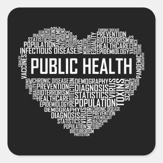 Epidemischer Mitarbeiter im Gesundheitswesen Quadratischer Aufkleber (Vorderseite)