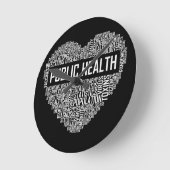 Epidemischer Mitarbeiter im Gesundheitswesen Runde Wanduhr (Winkel)