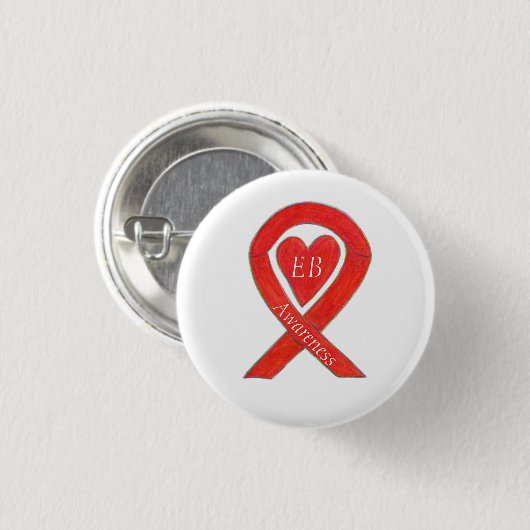 Epidermolysis Bullosa (EB) Awareness Ribbon Button (Vorne & Hinten)