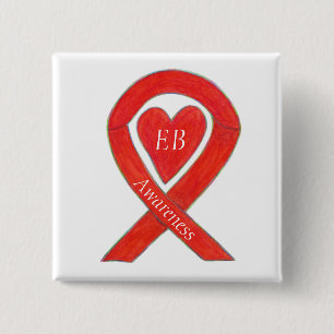 Epidermolysis Bullosa (EB) Awareness Ribbon Button