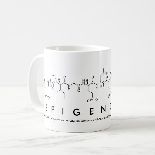 Epigenetics Peptid-Namen-Tasse Kaffeetasse (Vorderseite Links)