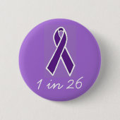Epilepsie "1 in 26" Knopf Button (Vorderseite)