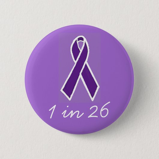Epilepsie "1 in 26" Knopf Button (Vorderseite)