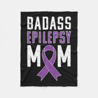 Epilepsie Awareness Bad Epilepsy Mama Lila Ribbon Fleecedecke