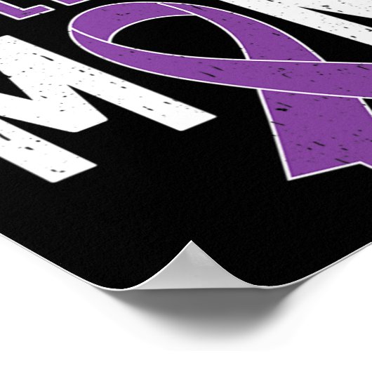 Epilepsie Awareness Bad Epilepsy Mama Lila Ribbon Poster (Ecke)