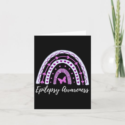 Epilepsie Awareness Boho Rainbow Karte (Vorderseite)