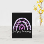 Epilepsie Awareness Boho Rainbow Karte (Gelbe Blume)
