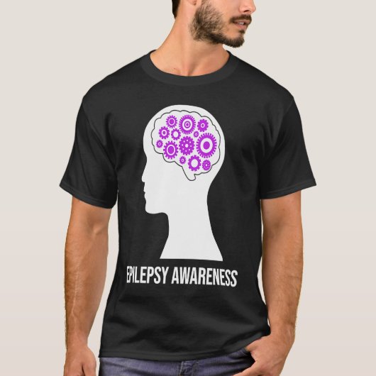 Epilepsie Awareness Brain Aware Epileptic Warrior T-Shirt (Vorderseite)
