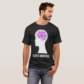 Epilepsie Awareness Brain Aware Epileptic Warrior T-Shirt (Vorne ganz)