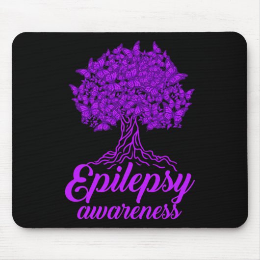 Epilepsie Awareness Butterfly Mousepad (Vorne)
