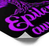 Epilepsie Awareness Butterfly Poster (Ecke)