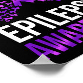 Epilepsie Awareness Butterfly Ribbon Poster (Ecke)