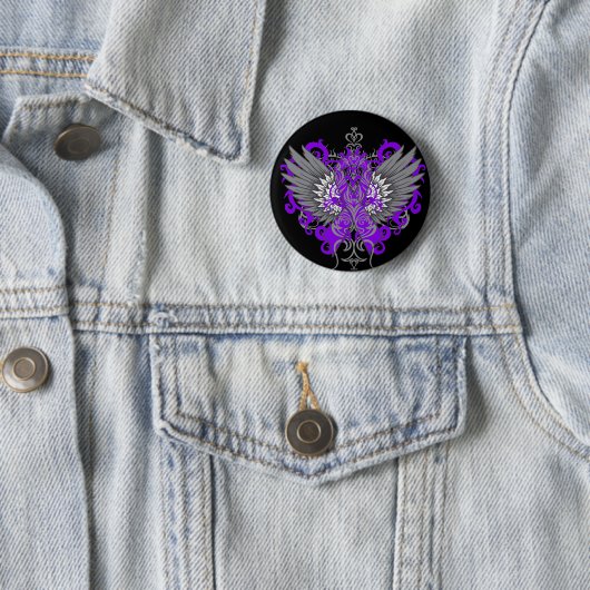 Epilepsie Awareness Cool Wings Button (Beispiel)