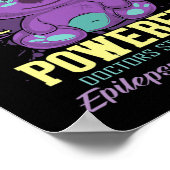 Epilepsie Awareness Day Lila Bear Epileptic Fight Poster (Ecke)