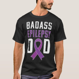 Epilepsie Awareness Epilepsy Vater Lila Ribbon T-Shirt