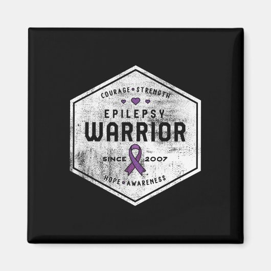 Epilepsie Awareness Epilepsy Warrior Seit 2007 Magnet (Vorne)
