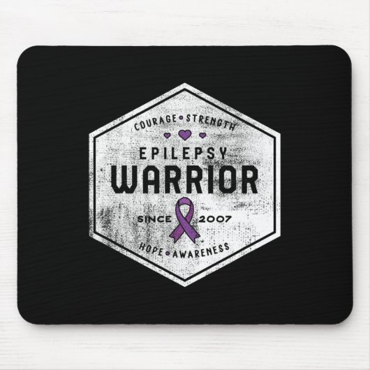 Epilepsie Awareness Epilepsy Warrior Seit 2007 Mousepad (Vorne)