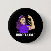 Epilepsie Awareness Epileptic Lila Ribbon Warrio Button (Vorderseite)