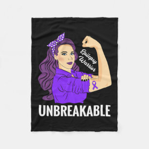 Epilepsie Awareness Epileptic Lila Ribbon Warrior Fleecedecke