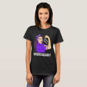 Epilepsie Awareness Epileptic Lila Ribbon Warrior T-Shirt (Vorne ganz)
