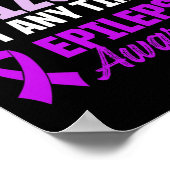Epilepsie Awareness Epileptic Warrior Survivor 12 Poster (Ecke)