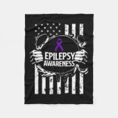 Epilepsie Awareness Epileptic Warrior Survivor 16 Fleecedecke (Vorderseite)