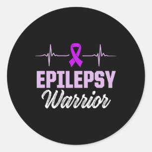 Epilepsie Awareness Epileptic Warrior Survivor 18 Runder Aufkleber