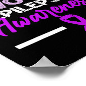 Epilepsie Awareness Epileptic Warrior Survivor 2 Poster (Ecke)
