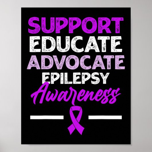 Epilepsie Awareness Epileptic Warrior Survivor 2 Poster (Vorne)