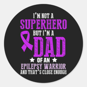 Epilepsie Awareness Epileptic Warrior Survivor 6 Runder Aufkleber