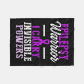 Epilepsie Awareness Epileptic Warrior Survivor 8 Fleecedecke (Vorderseite (Horizontal))