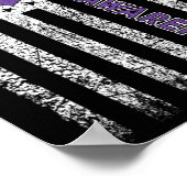 Epilepsie Awareness Flag Lila Ribbon Epilepsie Kri Poster (Ecke)