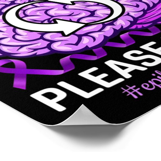 Epilepsie Awareness Funny Brain Neustart Bitte W Poster (Ecke)