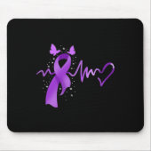 Epilepsie Awareness Heartbeat Mousepad (Vorne)