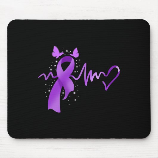 Epilepsie Awareness Heartbeat Mousepad (Vorne)
