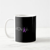 Epilepsie Awareness Herzbit Ribbon Kaffeetasse (Links)