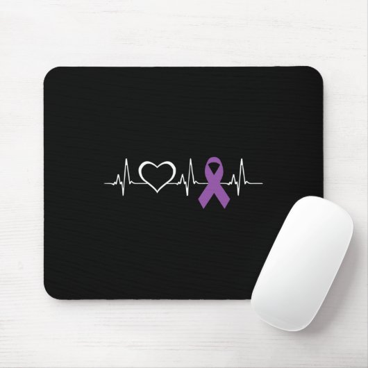 Epilepsie Awareness Herzbit Ribbon Mousepad (Mit Mouse)
