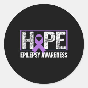 Epilepsie Awareness - Hope Epilepsy Awareness Runder Aufkleber
