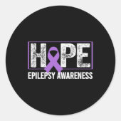 Epilepsie Awareness - Hope Epilepsy Awareness Runder Aufkleber (Vorderseite)