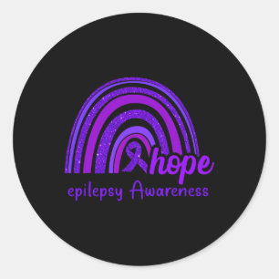 Epilepsie Awareness Hope Rainbow Runder Aufkleber