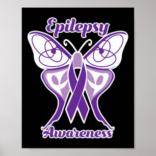 Epilepsie Awareness Lila Day Butterfly Epilepsie Poster