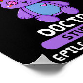 Epilepsie Awareness Lila Epileptic Brain Epilepsi Poster (Ecke)